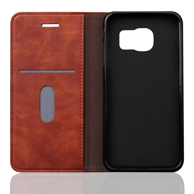 For Galaxy S7 Edge/ G935 Retro Crazy Horse Pattern Casual Style with Absorption Horizontal Flip Leather Case with Holder & Card Slots & Wallet