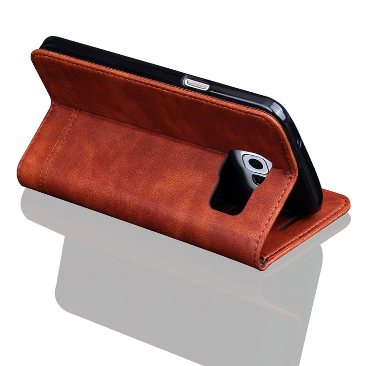 For Galaxy S7 Edge/ G935 Retro Crazy Horse Pattern Casual Style with Absorption Horizontal Flip Leather Case with Holder & Card Slots & Wallet