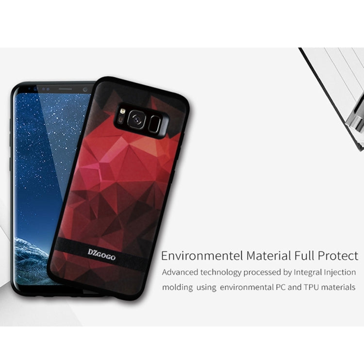 DZGOGO TOUCH Series for Galaxy S8 TPU + PU + PC Irregular Rhombus Texture Combination Protective Case