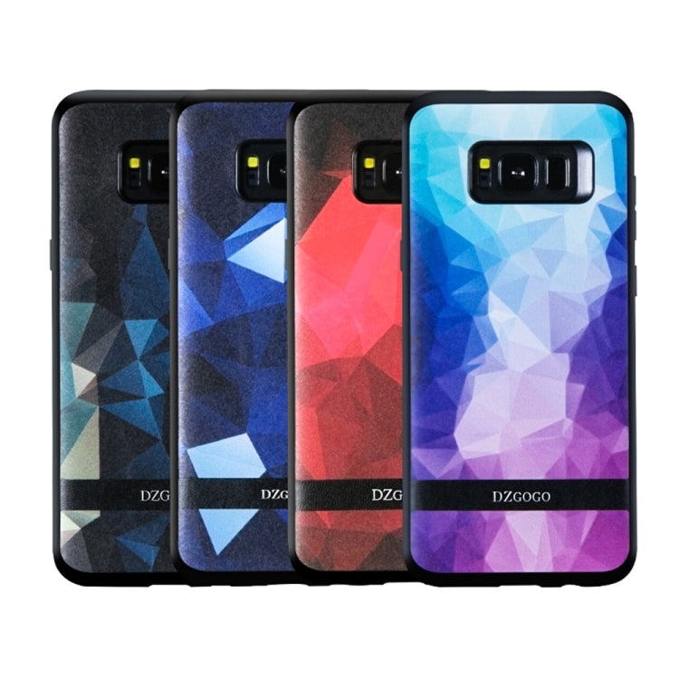 DZGOGO TOUCH Series for Galaxy S8 TPU + PU + PC Irregular Rhombus Texture Combination Protective Case