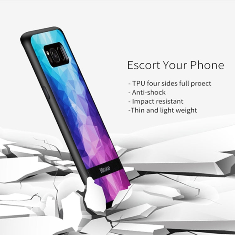 DZGOGO TOUCH Series for Galaxy S8 + / G955 TPU + PU + PC Irregular Rhombus Texture Combination Protective Case