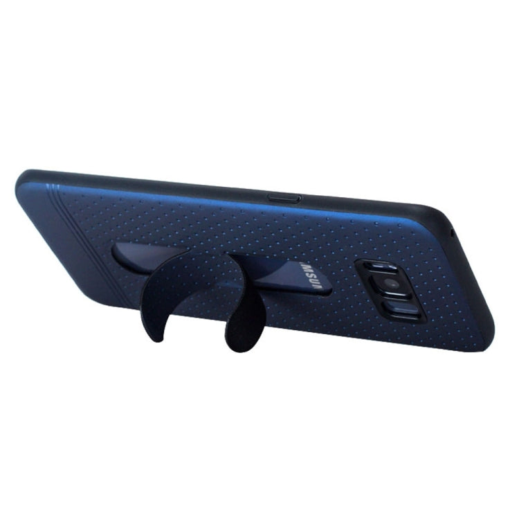 Lenuo for Galaxy S8 3D Texture Foldable Invisible Holder TPU + PC Combination Case with Holder