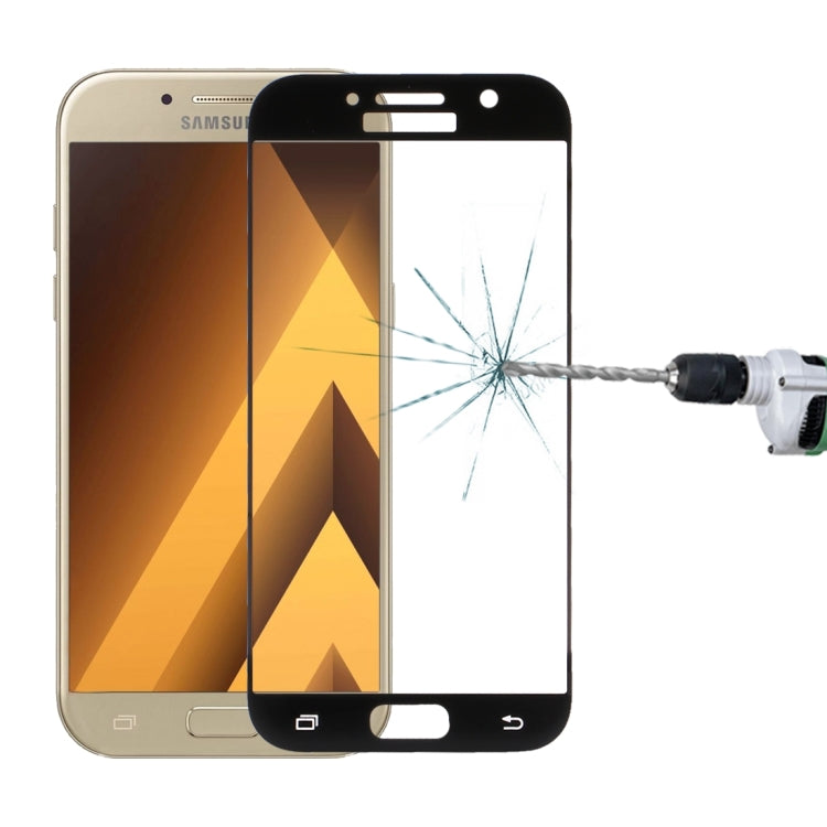 For Galaxy A5 (2017) / A520 0.33mm 9H Surface Hardness Silk-screen Full Screen Tempered Glass Screen Protector