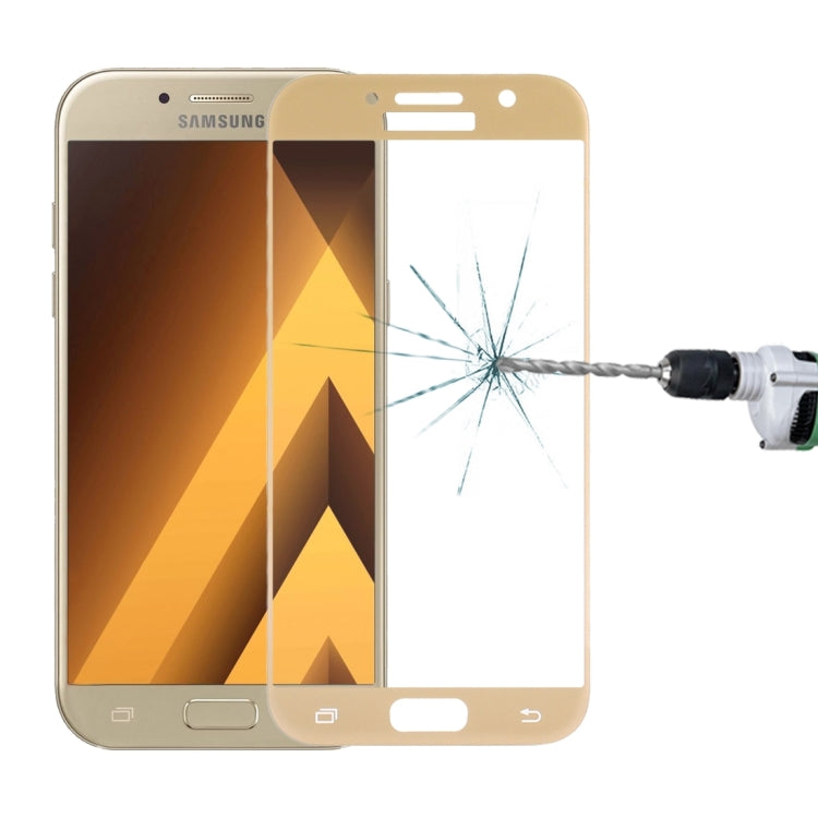 For Galaxy A5 (2017) / A520 0.33mm 9H Surface Hardness Silk-screen Full Screen Tempered Glass Screen Protector
