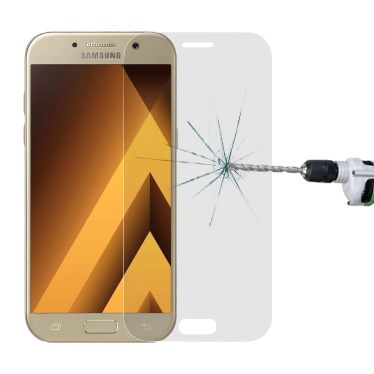 For Galaxy A5 (2017) / A520 0.33mm 9H Surface Hardness Silk-screen Full Screen Tempered Glass Screen Protector