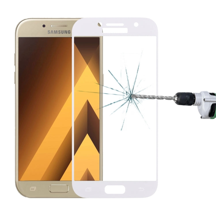 For Galaxy A5 (2017) / A520 0.33mm 9H Surface Hardness Silk-screen Full Screen Tempered Glass Screen Protector