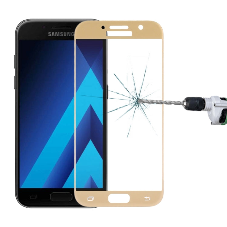 For Galaxy A3 (2017) / A320 0.33mm 9H Surface Hardness Silk-screen Full Screen Tempered Glass Screen Protector