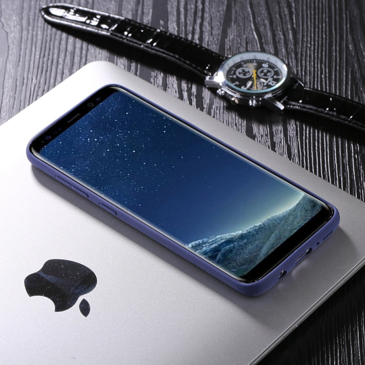 For Galaxy S8 TPU + Toughened Glass Protective Back Cover Case