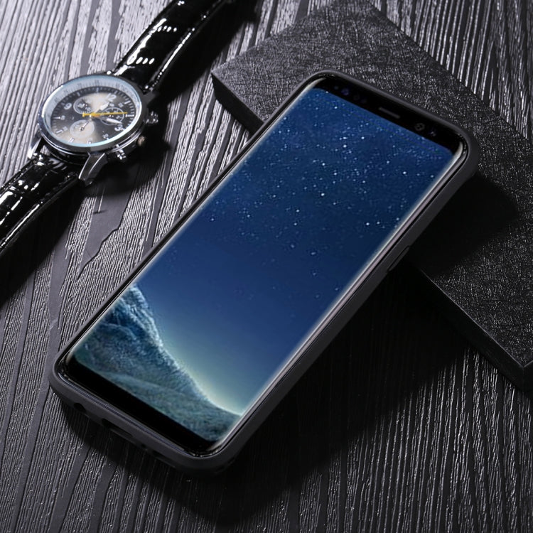 For Galaxy S8 Brushed Texture + Soft TPU Dropproof Protective Back Cover Case