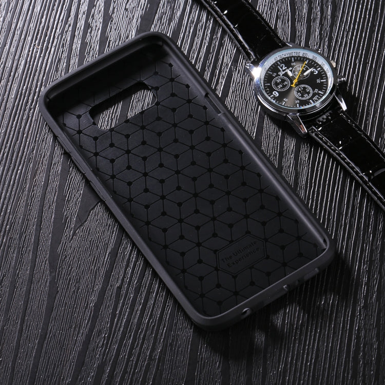 For Galaxy S8 Brushed Texture + Soft TPU Dropproof Protective Back Cover Case