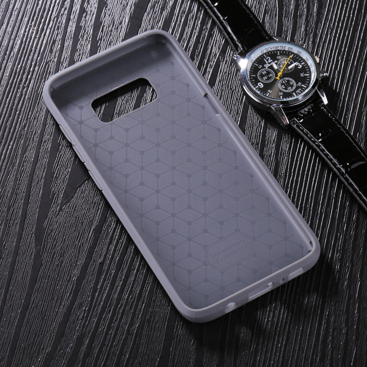 For Galaxy S8 Brushed Texture + Soft TPU Dropproof Protective Back Cover Case