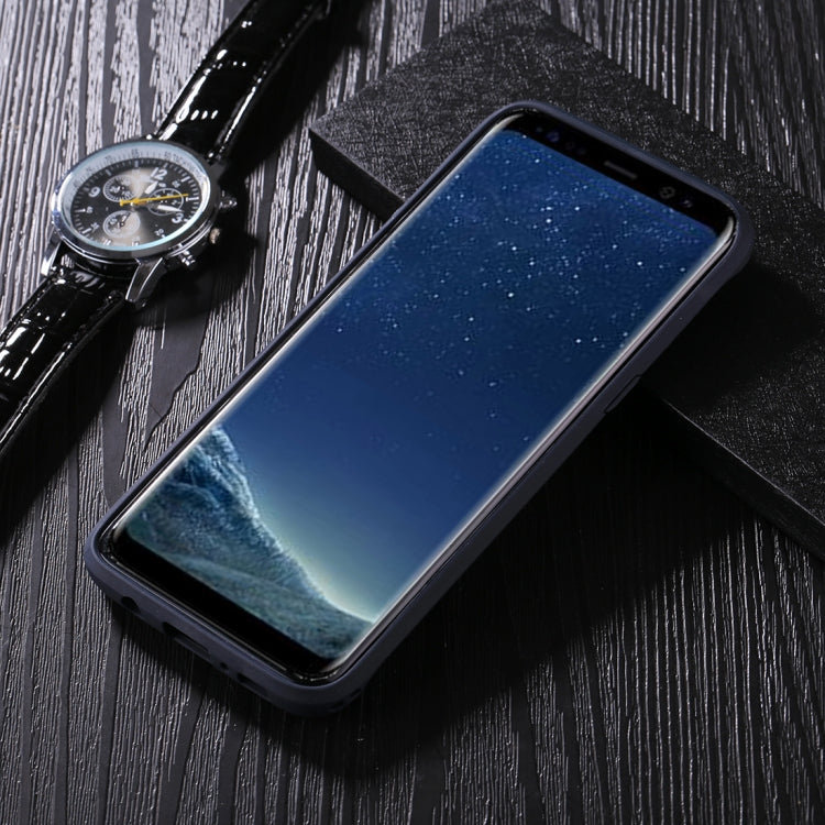 For Galaxy S8 Brushed Texture + Soft TPU Dropproof Protective Back Cover Case