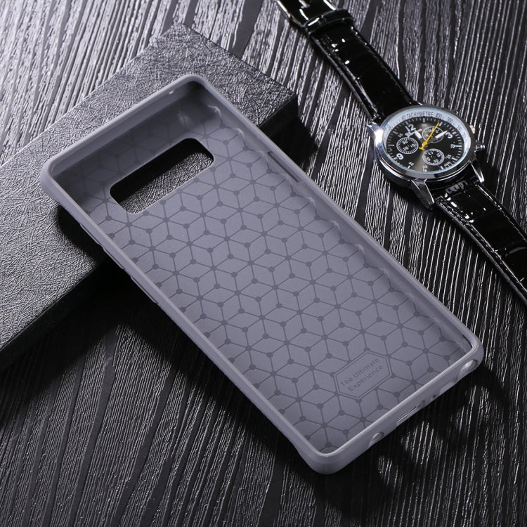 For Galaxy S8+ / G955 Brushed Texture + Soft TPU Dropproof Protective Back Cover Case(Grey)