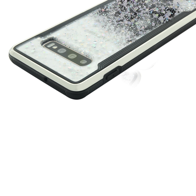 Carbon Gold Glitter Powder Shockproof Protective Case for Galaxy S10+