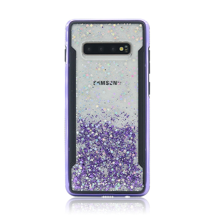 Carbon Gold Glitter Powder Shockproof Protective Case for Galaxy S10+