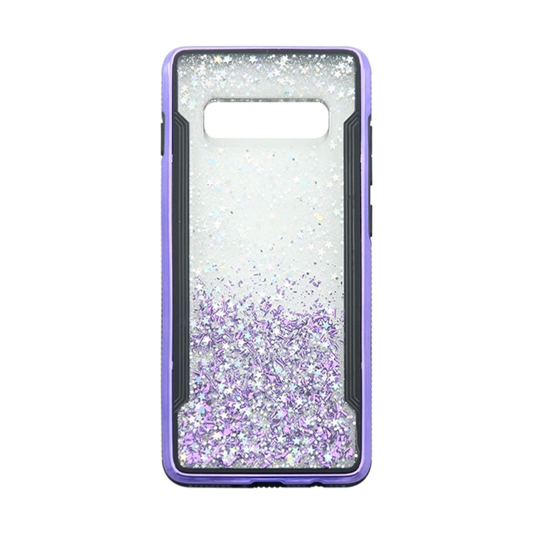 Carbon Gold Glitter Powder Shockproof Protective Case for Galaxy S10+
