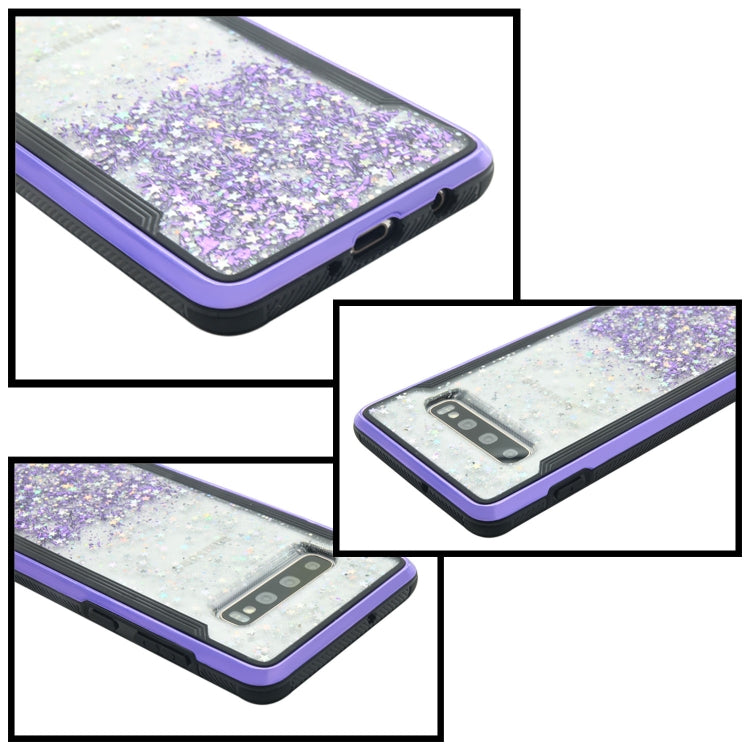 Carbon Gold Glitter Powder Shockproof Protective Case for Galaxy S10+