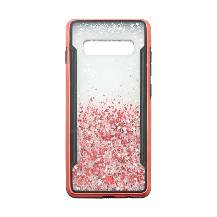 Carbon Gold Glitter Powder Shockproof Protective Case for Galaxy S10+