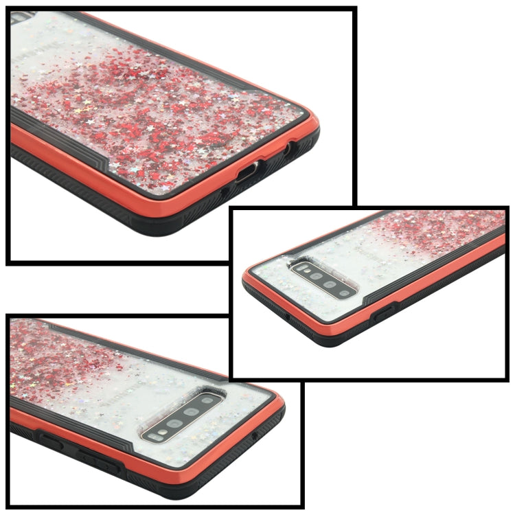 Carbon Gold Glitter Powder Shockproof Protective Case for Galaxy S10+