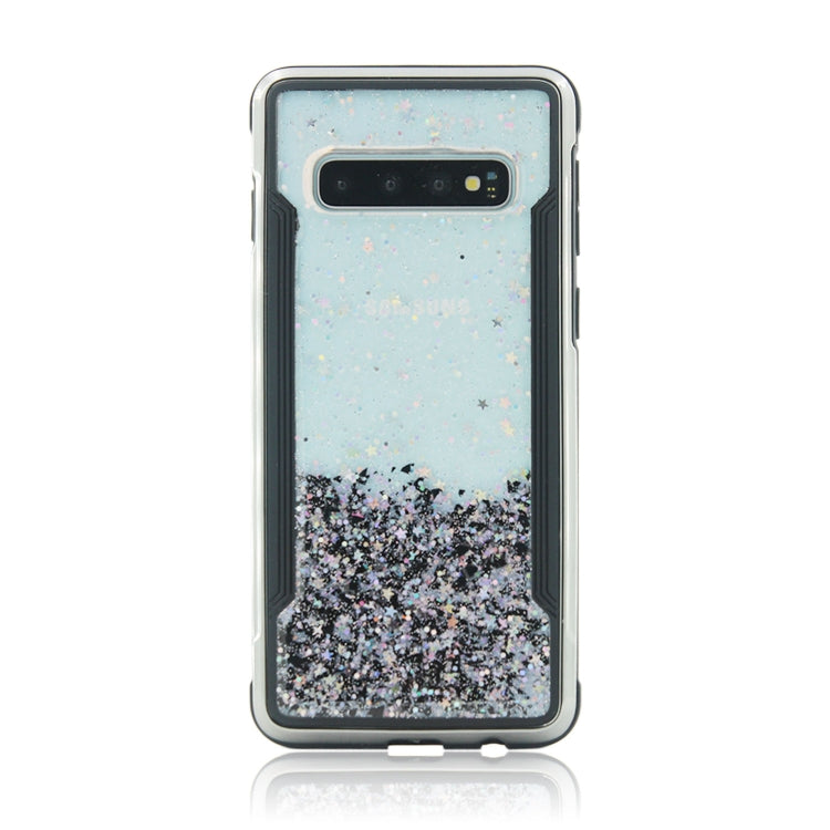 Carbon Gold Glitter Powder Shockproof Protective Case for Galaxy S10