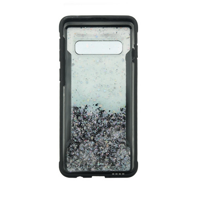 Carbon Gold Glitter Powder Shockproof Protective Case for Galaxy S10