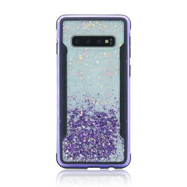Carbon Gold Glitter Powder Shockproof Protective Case for Galaxy S10