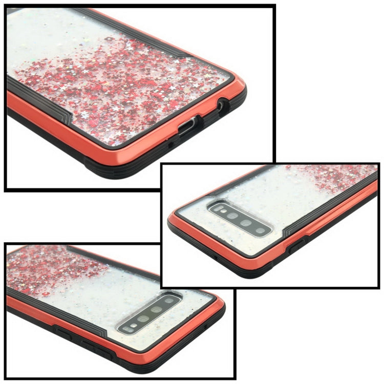 Carbon Gold Glitter Powder Shockproof Protective Case for Galaxy S10