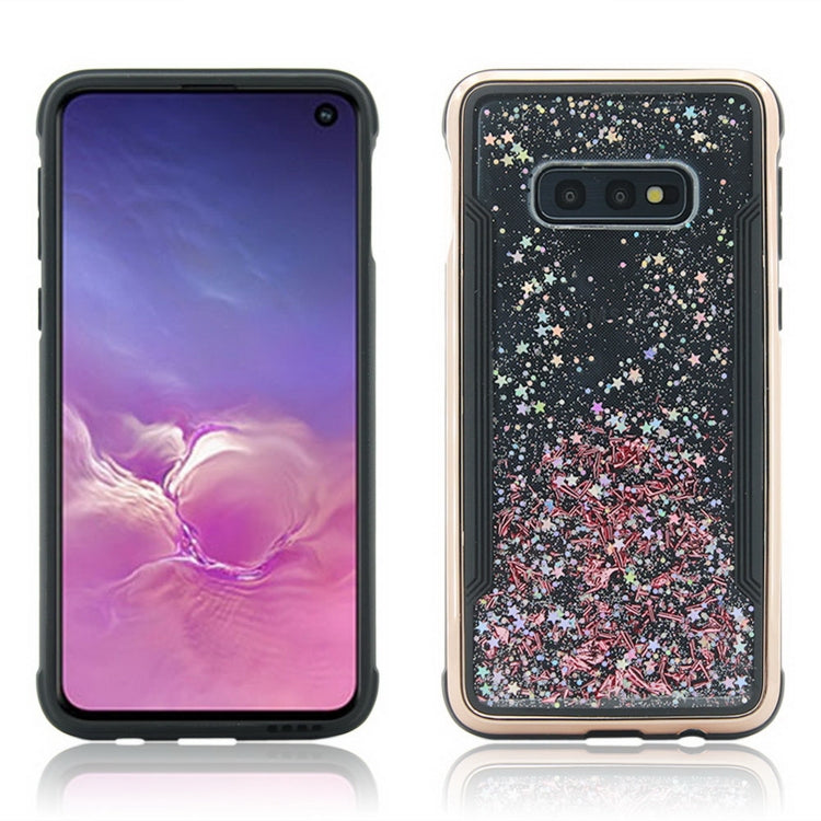 Carbon Gold Glitter Powder Shockproof Protective Case for Galaxy S10e