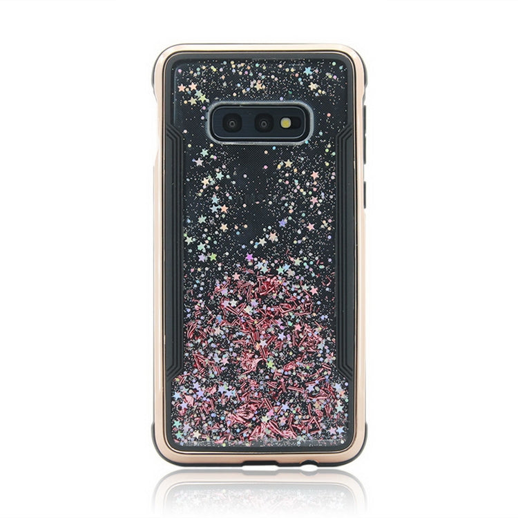 Carbon Gold Glitter Powder Shockproof Protective Case for Galaxy S10e