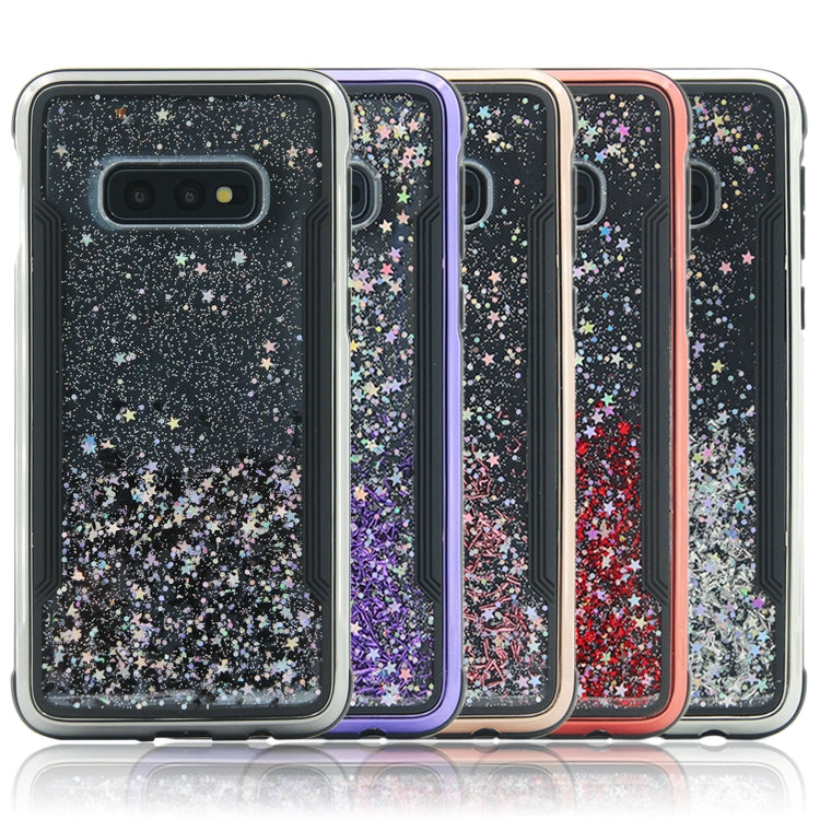 Carbon Gold Glitter Powder Shockproof Protective Case for Galaxy S10e