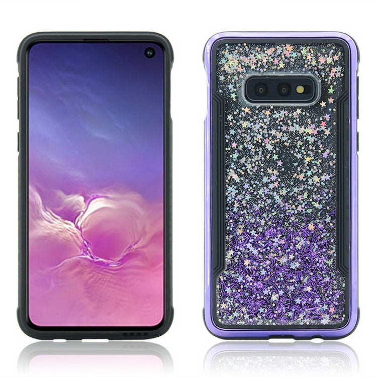 Carbon Gold Glitter Powder Shockproof Protective Case for Galaxy S10e