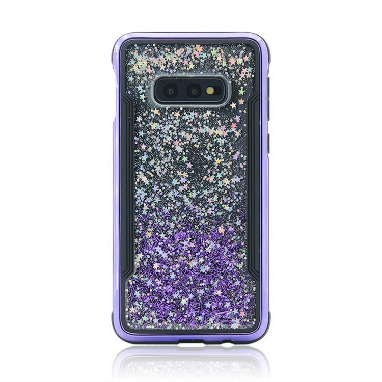 Carbon Gold Glitter Powder Shockproof Protective Case for Galaxy S10e
