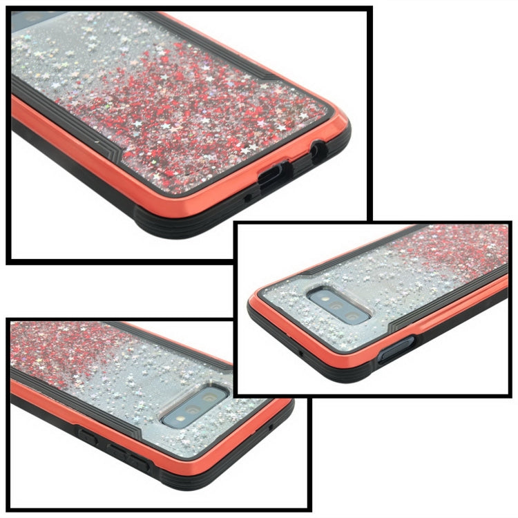 Carbon Gold Glitter Powder Shockproof Protective Case for Galaxy S10e