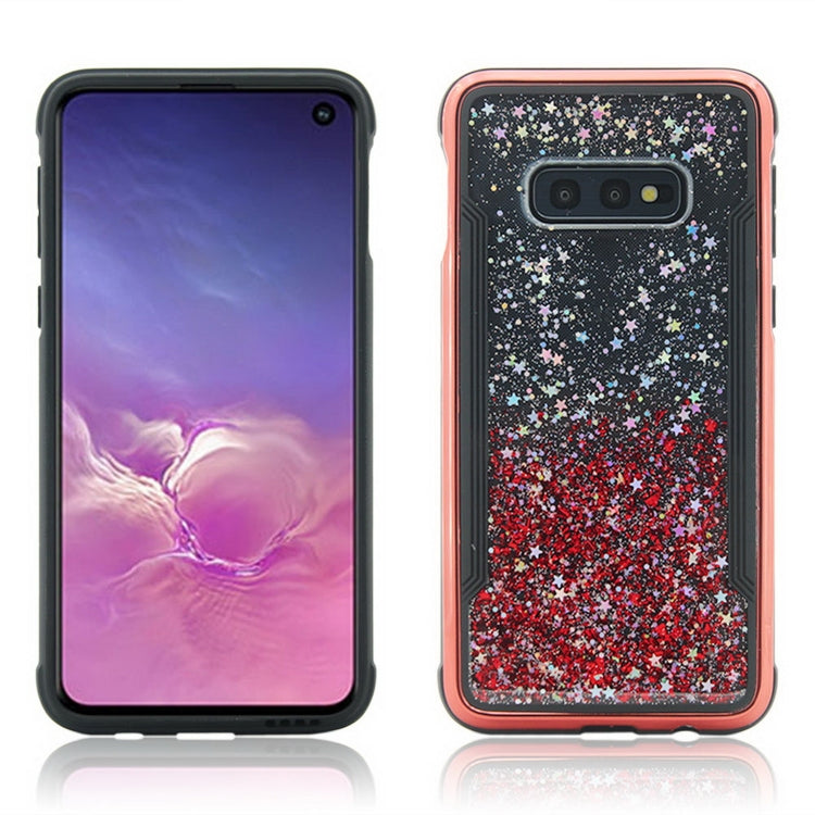 Carbon Gold Glitter Powder Shockproof Protective Case for Galaxy S10e
