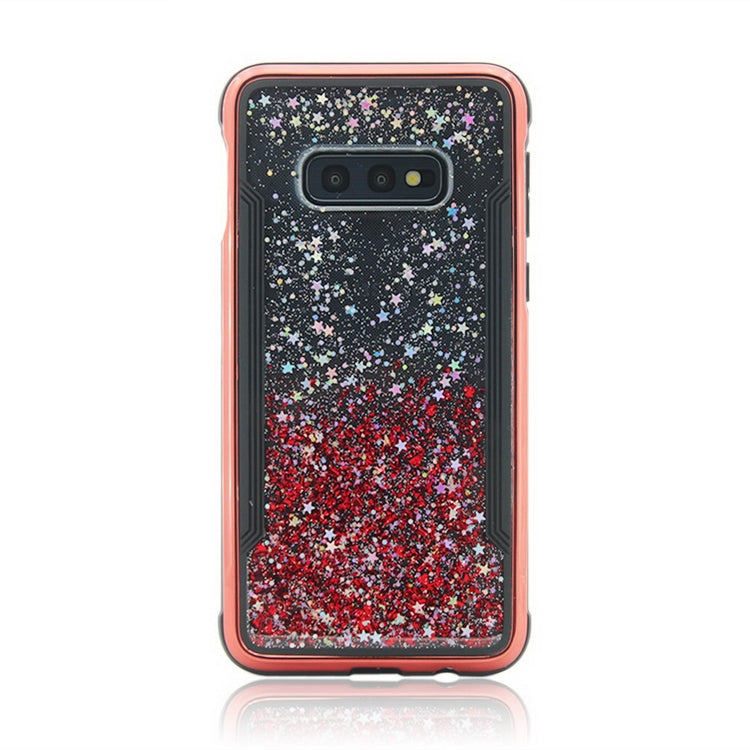 Carbon Gold Glitter Powder Shockproof Protective Case for Galaxy S10e