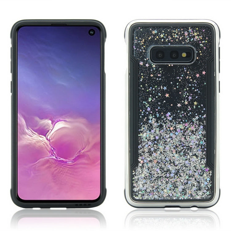 Carbon Gold Glitter Powder Shockproof Protective Case for Galaxy S10e