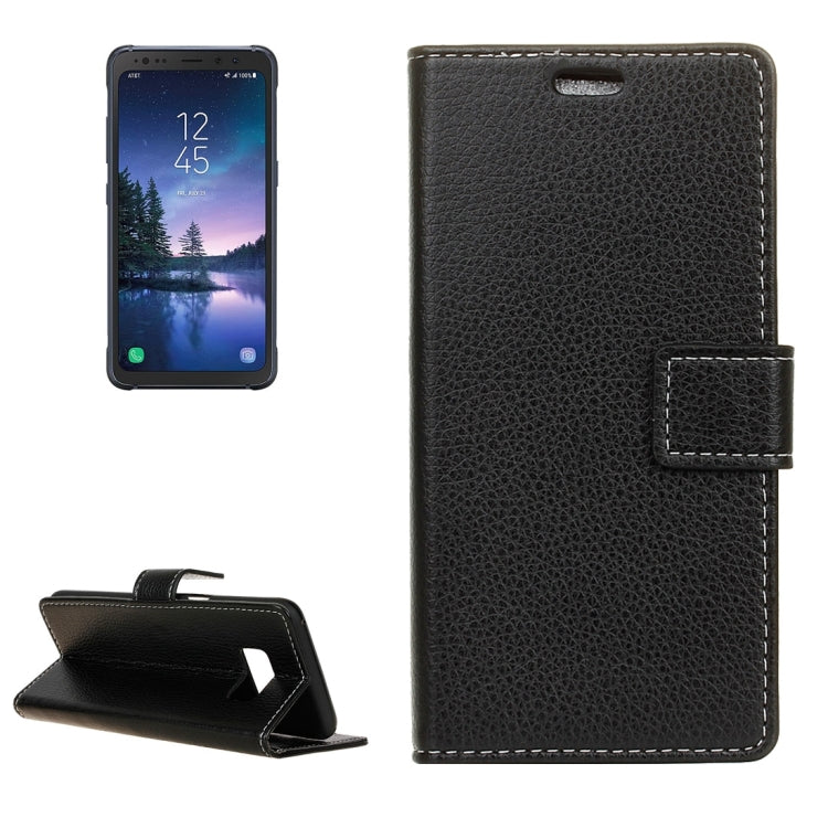 For Galaxy S8 Active Litchi Texture Horizontal Flip Leather Case with Holder & Card Slots & Wallet & Photo Frame