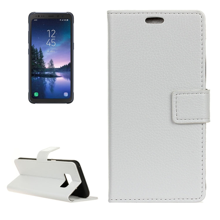 For Galaxy S8 Active Litchi Texture Horizontal Flip Leather Case with Holder & Card Slots & Wallet & Photo Frame