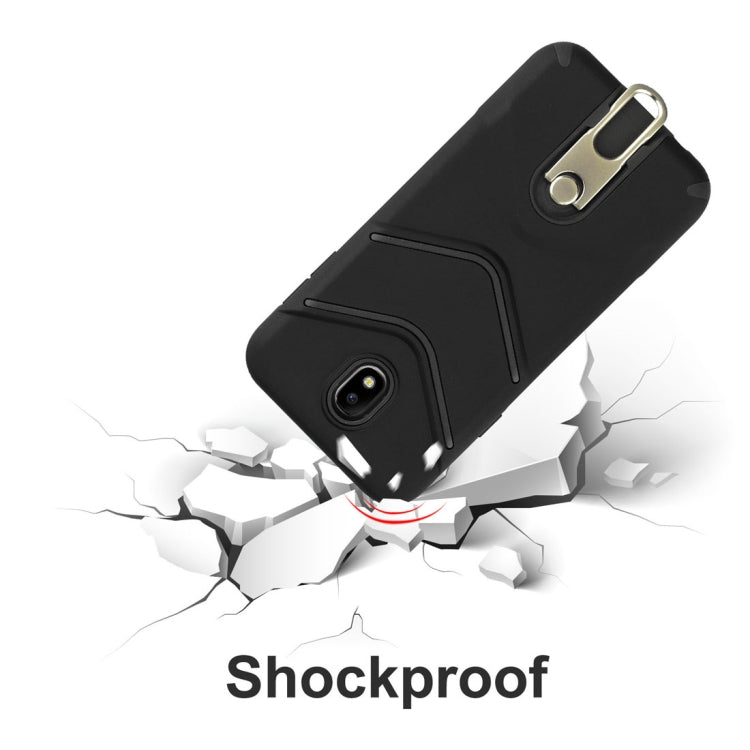 For Galaxy J7 (2017) (EU Version) TPU + PC Shockproof Protective Back Case with Rotatable Holder