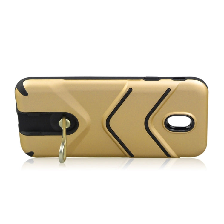 For Galaxy J7 (2017) (EU Version) TPU + PC Shockproof Protective Back Case with Rotatable Holder