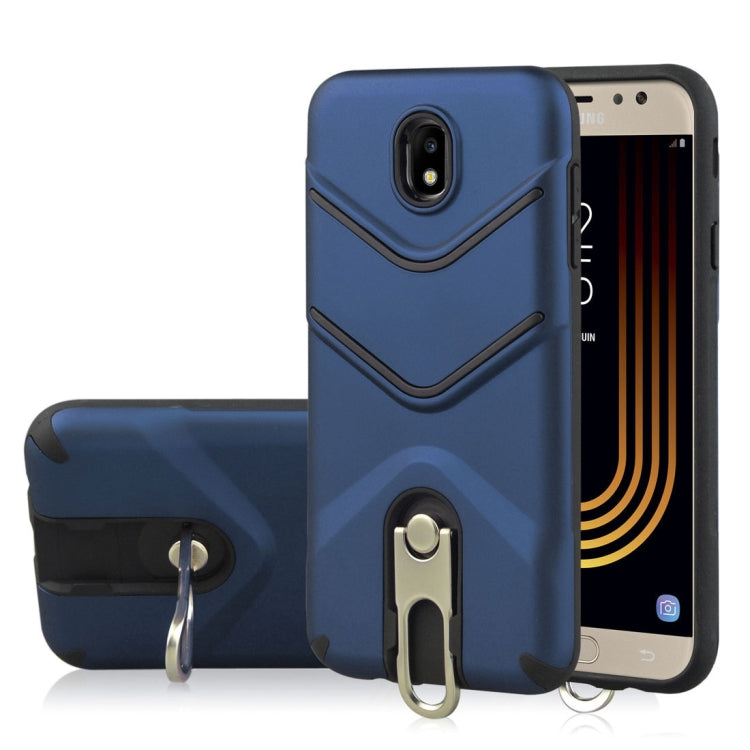 For Galaxy J7 (2017) (EU Version) TPU + PC Shockproof Protective Back Case with Rotatable Holder