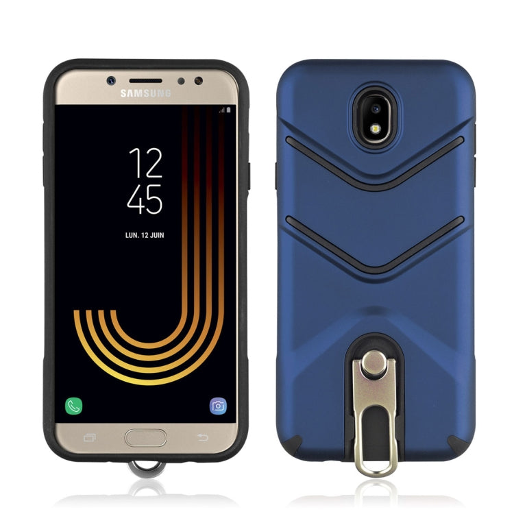 For Galaxy J7 (2017) (EU Version) TPU + PC Shockproof Protective Back Case with Rotatable Holder