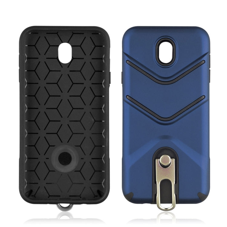 For Galaxy J7 (2017) (EU Version) TPU + PC Shockproof Protective Back Case with Rotatable Holder