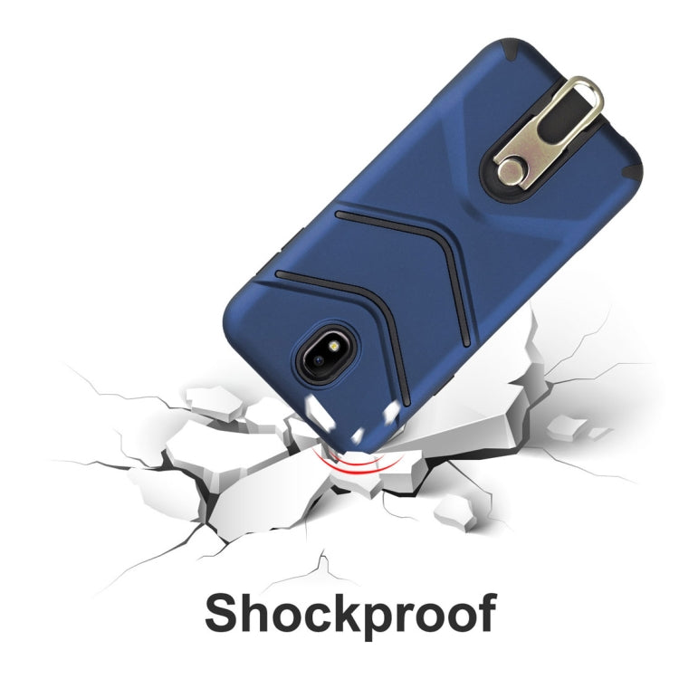 For Galaxy J7 (2017) (EU Version) TPU + PC Shockproof Protective Back Case with Rotatable Holder