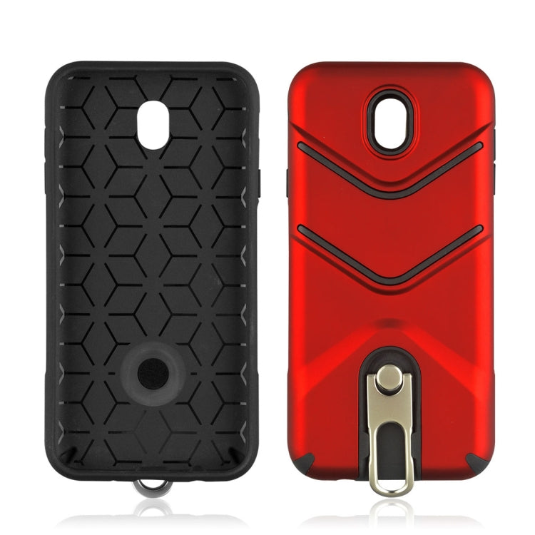 For Galaxy J7 (2017) (EU Version) TPU + PC Shockproof Protective Back Case with Rotatable Holder