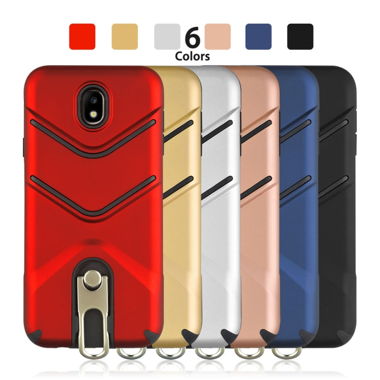 For Galaxy J7 (2017) (EU Version) TPU + PC Shockproof Protective Back Case with Rotatable Holder