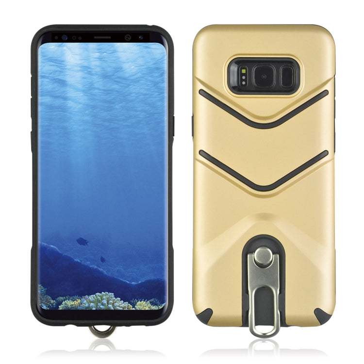 For Galaxy S8 + / G955 TPU + PC Shockproof Protective Back Case with Rotatable Holder