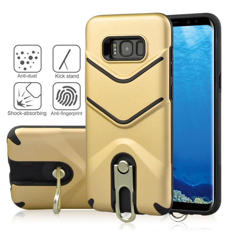 For Galaxy S8 + / G955 TPU + PC Shockproof Protective Back Case with Rotatable Holder
