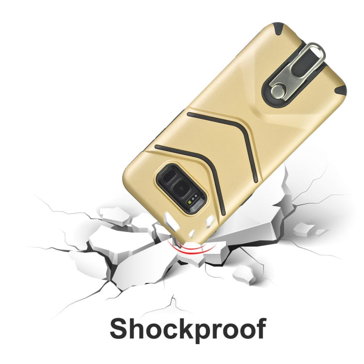 For Galaxy S8 + / G955 TPU + PC Shockproof Protective Back Case with Rotatable Holder