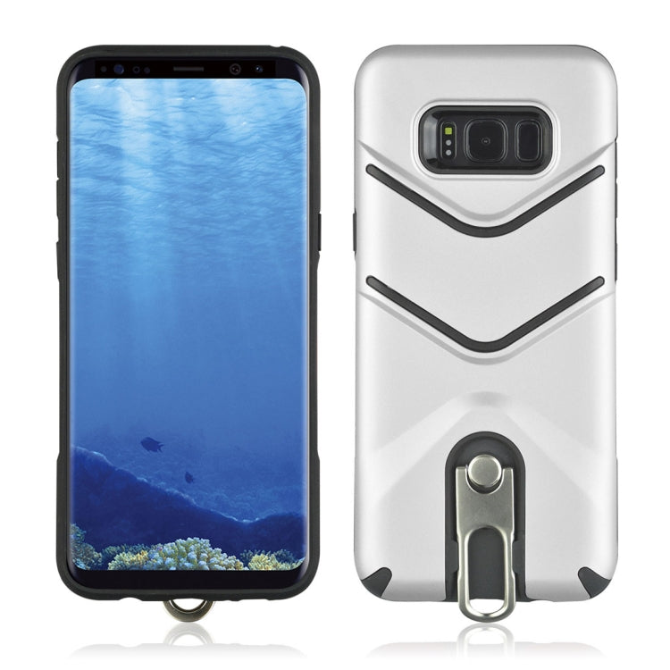 For Galaxy S8 + / G955 TPU + PC Shockproof Protective Back Case with Rotatable Holder
